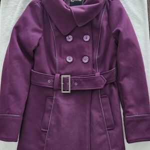 Guess Womens Eggplant Peacoat Medium